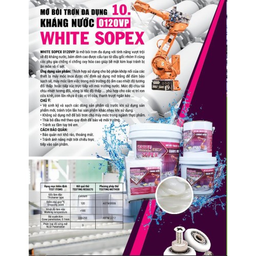 Mỡ bôi trơn đa dụng kháng nước Sopex
