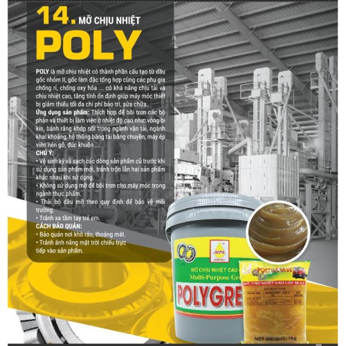 Mỡ chịu nhiệt cao cấp Poly Grease